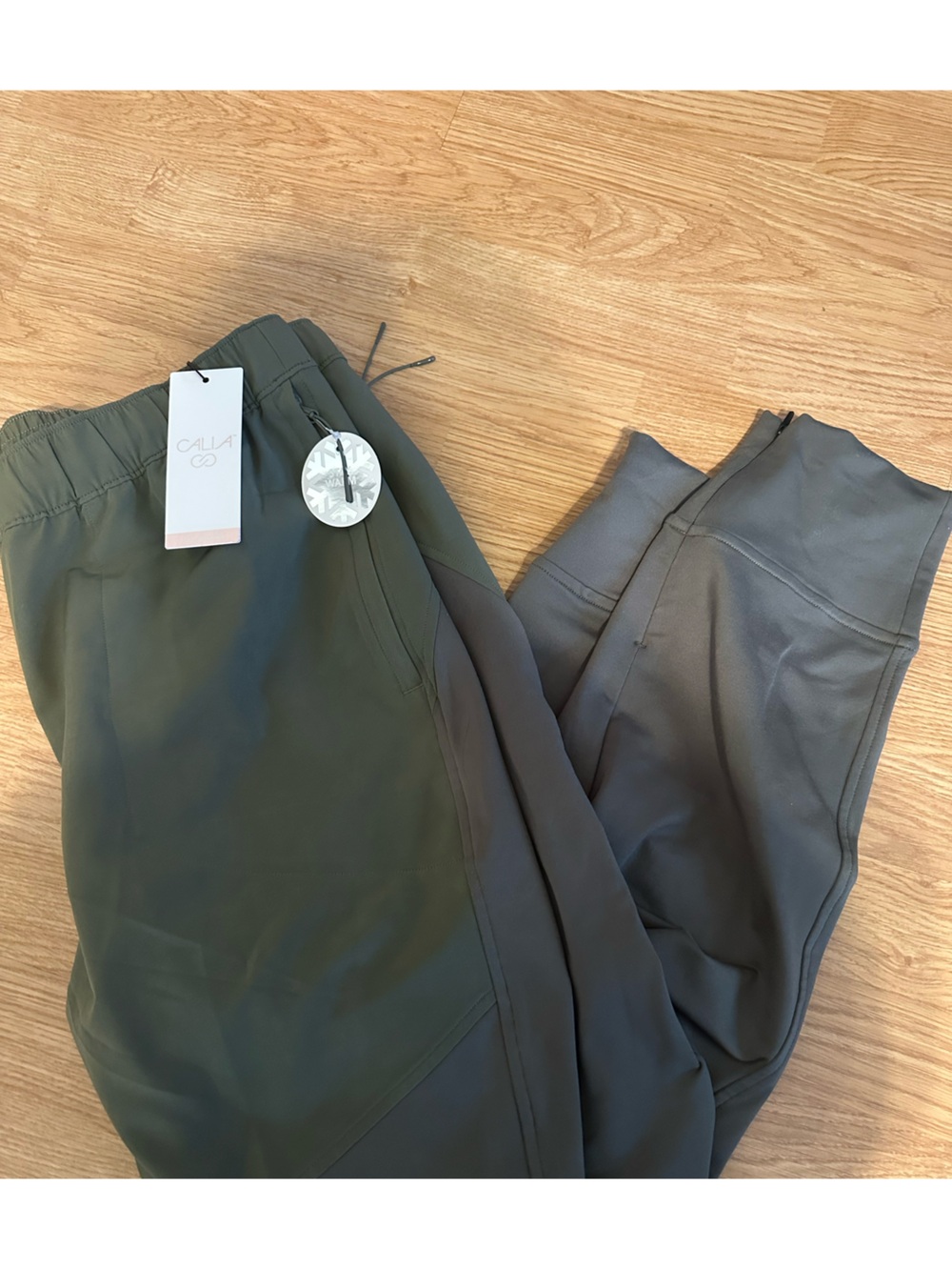 CALIA by Carrie Underwood Olive Green Track Joggers